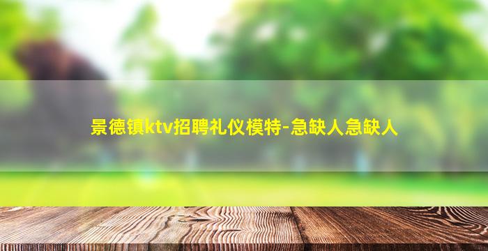 景德镇ktv招聘礼仪模特-急缺人急缺人